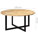  Blagovaonski stol od masivnog drva manga 150 x 73 cm | shoptok.hr
