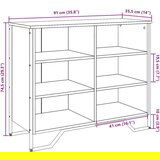  Komoda boja smeđeg hrasta 91x35 5x74 5 cm od konstruiranog drva | shoptok.hr