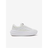 Vans Cream Checkered Suede Platform Suede Sneakers - Women Cene