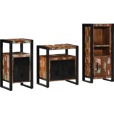 vidaXL Komplet pohištva za kopalnico 3 pcs Trden recikliran les | Shoptok.si