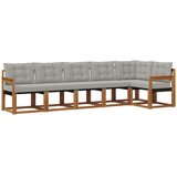  Set vanjskih sofa 6 kom. Prirodna i svijetlo siva Smeđa 306 x 128,5 x 73 cm | Shoptok.si
