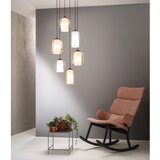  Ondaluce - Luster na kablu BONNIE 1xE27/15W/230V prečnik 15 cm crna/zadimljeno bež | Eponuda.com