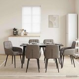  Trpezarijske stolice 6 pcs Umjetna koža Siva 57 x 50 x 85 cm | Eponuda.com