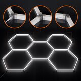  LED prigušiva plafonska svetiljka HEXAGON LED/240W/85-265V 5000K CRI 90 IP54 bela | Eponuda.com