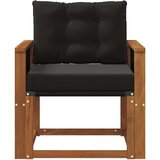  2 Komad Set vanjskih sofa Čvrsto drvo akacije i Textilene - Prirodna i crno Mreža | shoptok.hr