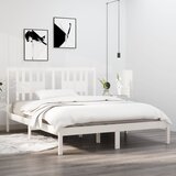 The Living Store Posteljni okvir bel iz trdne borovine 140x200 cm - Posteljni Okvir, (21531001) | Shoptok.si