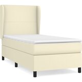  s oprugama i madracem krem 90 x 200 cm od umjetne kože | shoptok.hr