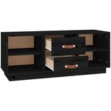 TV ormarić crni 100x34x40 cm od masivne borovine | Eponuda.com