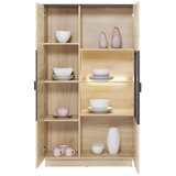 Mömax Vitrina Tonale, Barva Hrasta, Temno Siva | Shoptok.si