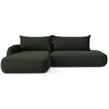 Makamii Tamno zelena sklopiva kutna garnitura (s lijevim kutom/s ležaljkom) Hale – | shoptok.hr