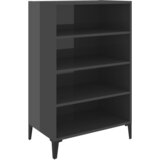 Komoda visoki sjaj siva 57 x 35 x 90 cm od konstruiranog drva | shoptok.hr