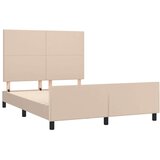 vidaXL Okvir za krevet s uzglavljem cappuccino 140x190 cm umjetna koža | shoptok.hr