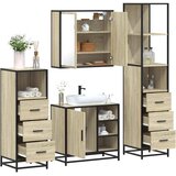  4-dijelni set kupaonskog namještaja boja hrasta sonome drveni | shoptok.hr