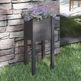 Maison Chic Vrtno cvetlično korito - Cvetlični Lonec sivo 31x31x70 cm trdna borovina, (21789197) | Shoptok.si