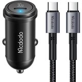 McDodo HITRI AVTOMOBILSKI POLNILEC ZA TELEFON USB-C LED + USB-C KABEL 1M, (22007688) | Shoptok.si