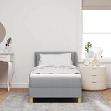 vidaXL Krevet s oprugama s madracem Svjetlosiva 90 x 190 cm tkanina | shoptok.hr