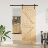  Klizna vrata NARVIK Prirodna i crna 80 x 210 cm (152,5 cm) | shoptok.hr