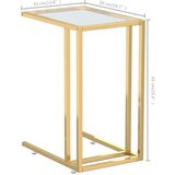  Bočni stolić za računalo prozirni 50x35x65 cm kaljeno staklo | shoptok.hr