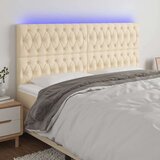  Uzglavlje krem 180x7x118/128 cm od tkanine Cijene