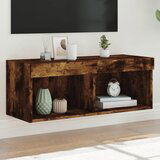  The Living Store TV omarica z LED lučkami dimljeni hrast 80x30x30 cm - TV Omarica, (21555424) | Shoptok.si