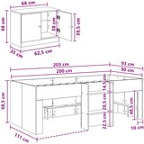  Loft krevet s ormarom 3 pcs Dimljeni hrast Konstruirano drvo | Eponuda.com