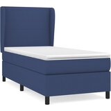 Box spring postelja z vzmetnico modra 80x200 cm blago | Shoptok.si