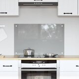  Kuhinjski zid Svijetlo siva 80 x 50 cm Staklo otporno na udarce | shoptok.hr