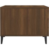  Stolići za kavu s metalnim nogama 2 kom boja hrasta 50x50x40 cm Smeđa | shoptok.hr