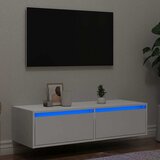 TV ormarić s LED svjetlima bijeli 100X35,5x25 cm | shoptok.hr