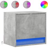 vidaXL Stenska nočna omarica z LED lučkami betonsko siva, (21413468) | Shoptok.si