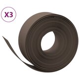 vidaXL Vrtna obroba 3 kosa rjavi 10 m 20 cm polietilen, (20758512) Cene