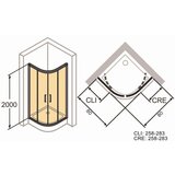 Huppe TUŠ KABINA POLUKRUŽNA R80 VISINA 2000cm | Eponuda.com
