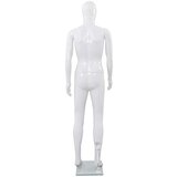 vidaXL Celotna moška izložbena lutka s stekleno osnovo bela 185 cm | Shoptok.si
