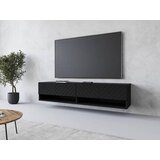 P & B nizka omarica A140, črna, vzorec ribje kosti, led | Shoptok.si