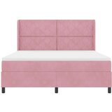 Box Spring postelja z vzmetnico in LED roza 180x200 cm žamet, (22049104) | Shoptok.si