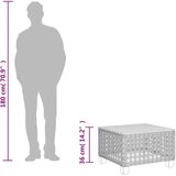 vidaXL Vrtni stol bež 55 x 55 x 36 cm od poliratana i bagremovog drva | shoptok.hr
