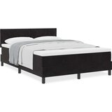 vidaXL Dvignjena postelja z vzmetnico Črna 160x200 cm Žamet | Shoptok.si