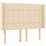  Box spring postelja z vzmetnico LED krem 140x200 cm blago, (20900109) | Shoptok.si