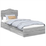  Krevet s od storage Siva Sonoma 100 x 200 cm Konstruirano drvo | shoptok.hr