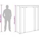  Ormar od Tkanine s Pregradama i Šipkama 45 x 150 x 176 cm Crni | Eponuda.com
