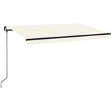 Tenda na ručno uvlačenje s LED svjetlima 400 x 350 cm krem | Eponuda.ba