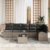  Sjedeća garnitura za vrt 7 pcs Svjetlosiva Poli ratan | shoptok.hr