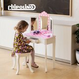 Chipolino dječji toaletni stolić s tabureom Pink dots | shoptok.hr