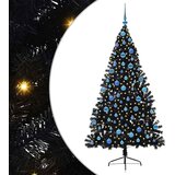  Umjetno predsvijetljeno božićno drvce Crna 180 cm PVC | shoptok.hr
