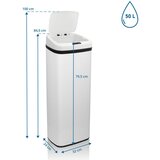 MID.YOU Koš Za Smeti Clean V, 50 L, Bela, S Senzorjem | Shoptok.si
