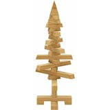  Drveno božićno drvce s stalakom Smeđa 60 cm Masivna borovina | shoptok.hr