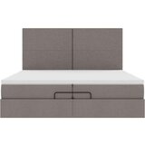  Otomanski okvir kreveta s madracima smeđesivi 200x200cm tkanine | shoptok.hr