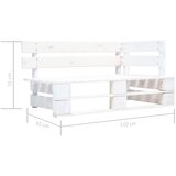  Kutna vrtna sofa od paleta od bijelo impregnirane borovine | shoptok.hr