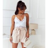 UR/CEO Beige floral women's shorts Emi | shoptok.hr