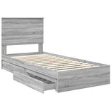 Okvir za krevet Siva Sonoma 90 x 200 cm Konstruirano drvo | shoptok.hr